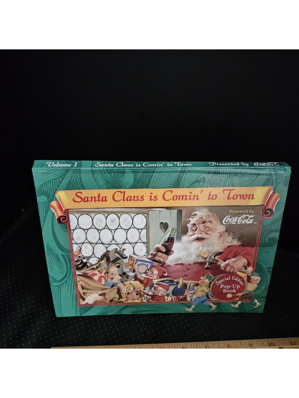 Vtg Coca Cola Coke Santa Claus Is Coming To Town Pop Up Book 1996 Collectible